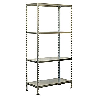 Simonrack Simonclick Estantería metálica Ecoclick Plus (L x An x Al: 40 x 100 x 150 cm, Capacidad de carga: 70 kg/balda, Número de baldas: 4 ud., Galvanizado)