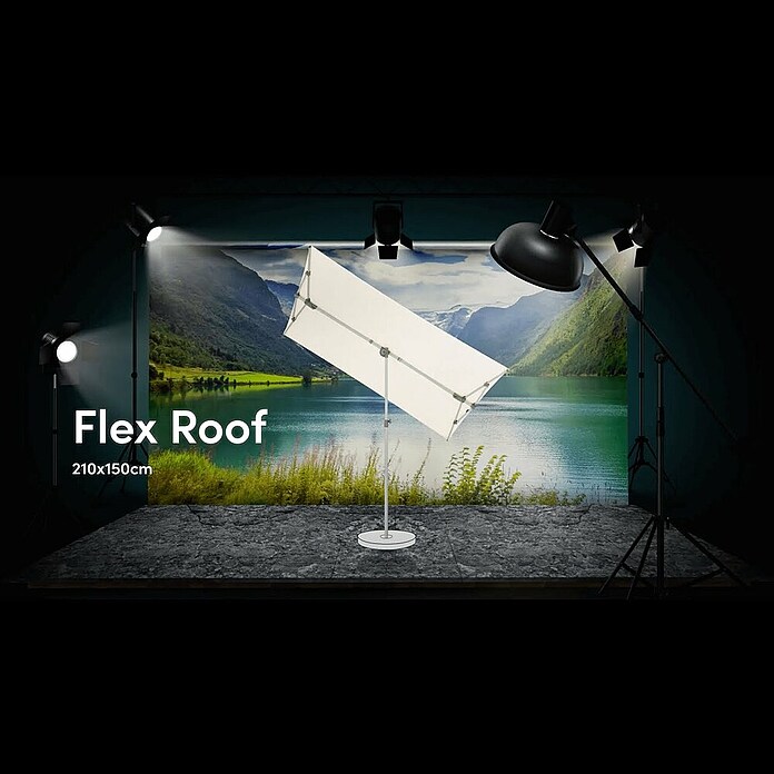 Suncomfort Balkonschirm Flex Roof (Frost Grün, Bespannungsmaß (L x B): 195 x 140 cm) | BAUHAUS