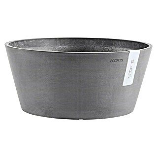 Ecopots Pflanzschale rund Frankfurt (Außenmaß (Ø x H): 50 x 25,7 cm, Kunststoff, Grau)