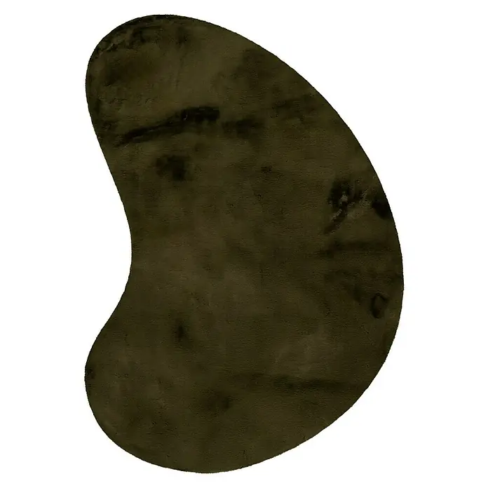 Fellteppich Happy - Basil, 230 x 160 cm, Oval, 100 % Polyester (Flor) - Hier ist ein brauner Gua-Sha-Stein zu sehen, der in der traditionellen chinesischen Medizin zur Massage und Hautpflege verwendet wird.