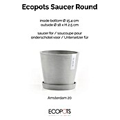 Ecopots Amsterdam Blumentopf-Untersetzer (Außenmaß (Ø x H): 18 x 2,5 cm, Kunststoff, Weiß Grau) | BAUHAUS