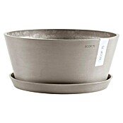 Ecopots Pflanzschale rund Frankfurt (Außenmaß (Ø x H): 30,6 x 15,6 cm, Kunststoff, Taupe) | BAUHAUS