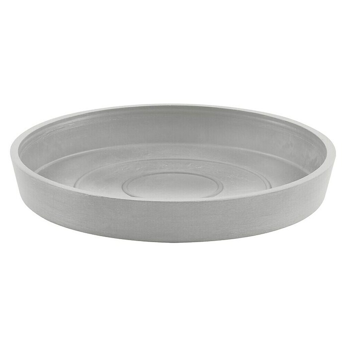 Ecopots Amsterdam Blumentopf-Untersetzer (Außenmaß (Ø x H): 18 x 2,5 cm, Kunststoff, Weiß Grau) | BAUHAUS