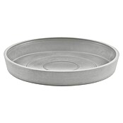 Ecopots Amsterdam Blumentopf-Untersetzer (Außenmaß (Ø x H): 18 x 2,5 cm, Kunststoff, Weiß Grau) | BAUHAUS