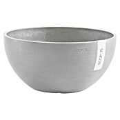 Ecopots Brussels Pflanzschale rund (Außenmaß (Ø x H): 30 x 14,8 cm, Kunststoff, Weiß Grau) | BAUHAUS