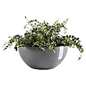 Ecopots Brussels Pflanzschale rund (Außenmaß (Ø x H): 35 x 16,7 cm, Kunststoff, Grau) | BAUHAUS