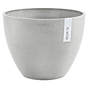 Ecopots Pflanztopf Antwerpen (Außenmaß (Ø x H): 30 x 25,5 cm, Kunststoff, Weiß Grau) | BAUHAUS