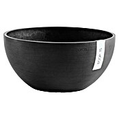 Ecopots Brussels Pflanzschale rund (Außenmaß (Ø x H): 35 x 16,7 cm, Kunststoff, Dunkelgrau) | BAUHAUS