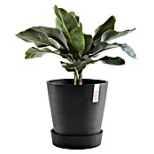 Ecopots Amsterdam Blumentopf-Untersetzer mit Rollen (Außenmaß (Ø x H): 41,6 x 9 cm, Kunststoff, Dunkelgrau) | BAUHAUS