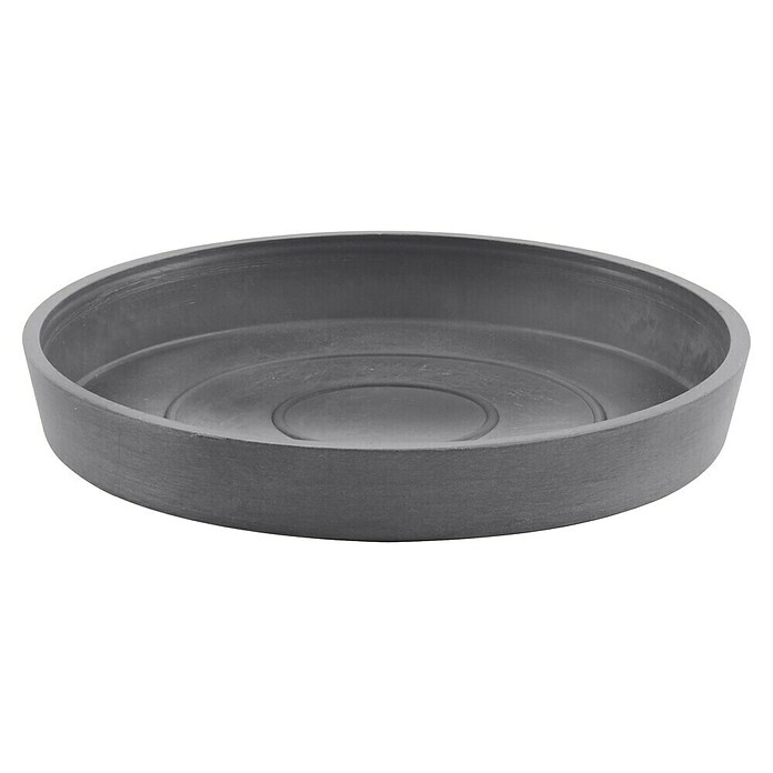 Ecopots Amsterdam Blumentopf-Untersetzer (Außenmaß (Ø x H): 15 x 2,5 cm, Kunststoff, Grau) | BAUHAUS