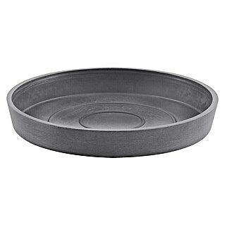 Ecopots Amsterdam Blumentopf-Untersetzer (Außenmaß (Ø x H): 15 x 2,5 cm, Kunststoff, Grau)