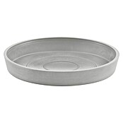 Ecopots Amsterdam Blumentopf-Untersetzer (Außenmaß (Ø x H): 13,8 x 2,5 cm, Kunststoff, Weiß Grau) | BAUHAUS
