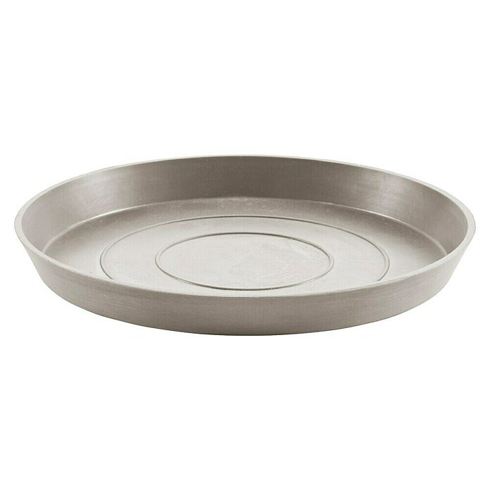 Ecopots Amsterdam Blumentopf-Untersetzer (Außenmaß (Ø x H): 19,5 x 2,5 cm, Kunststoff, Braungrau) | BAUHAUS