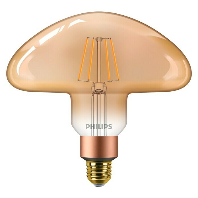 Philips Bombilla LED Vintage Gold (5 W, E27, Color de luz: Blanco cálido, Intensidad regulable, Especial)