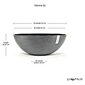 Ecopots Pflanzschale Vienna (Außenmaß (Ø x H): 70 x 25,2 cm, Grau) | BAUHAUS