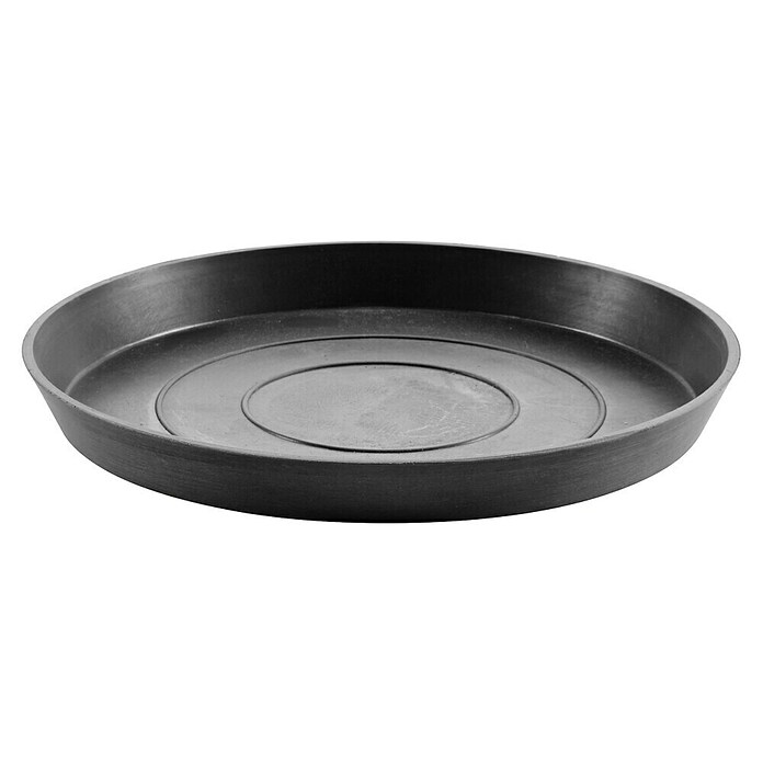 Ecopots Amsterdam Blumentopf-Untersetzer (Außenmaß (Ø x H): 19,5 x 2,5 cm, Kunststoff, Dunkelgrau) | BAUHAUS