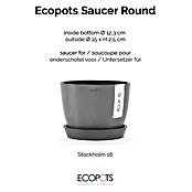 Ecopots Amsterdam Blumentopf-Untersetzer (Außenmaß (Ø x H): 15 x 2,5 cm, Kunststoff, Grau) | BAUHAUS