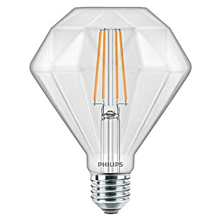 Philips Bombilla LED Modern Deco (5 W, E27, Color de luz: Blanco cálido, Intensidad regulable, Diamante)
