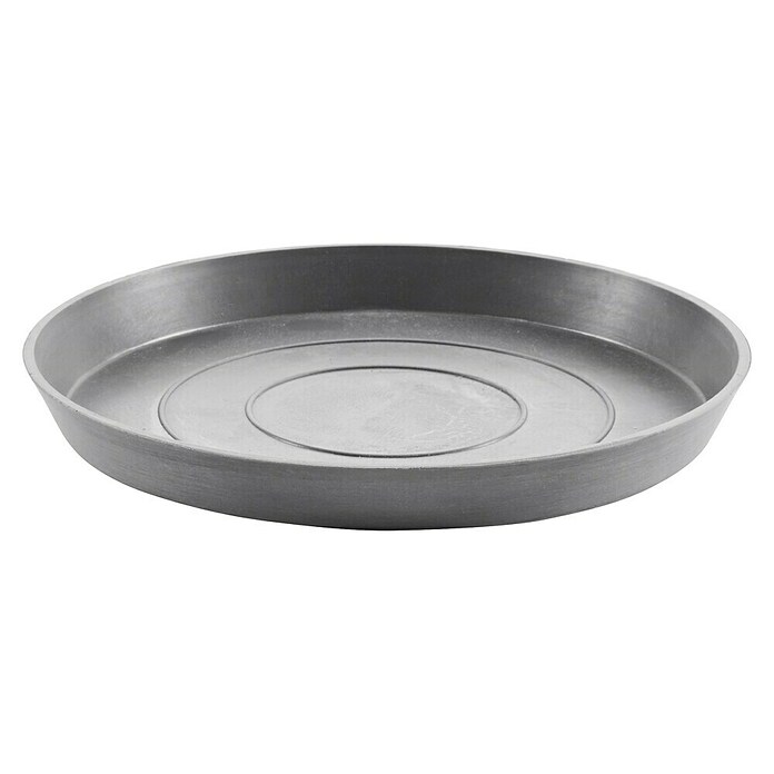 Ecopots Amsterdam Blumentopf-Untersetzer (Außenmaß (Ø x H): 19,5 x 2,5 cm, Kunststoff, Grau) | BAUHAUS