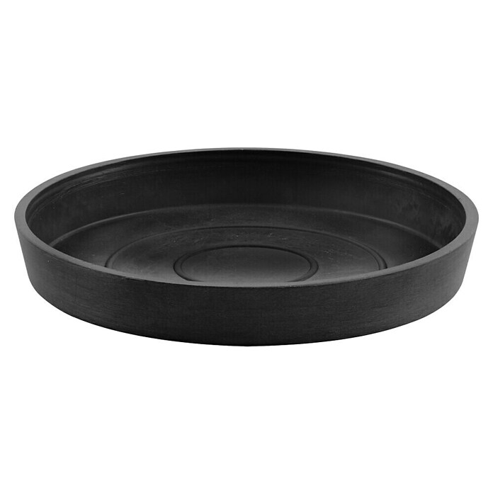 Ecopots Amsterdam Blumentopf-Untersetzer (Außenmaß (Ø x H): 15 x 2,5 cm, Kunststoff, Dunkelgrau) | BAUHAUS