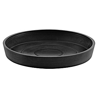 Ecopots Amsterdam Blumentopf-Untersetzer (Außenmaß (Ø x H): 15 x 2,5 cm, Kunststoff, Dunkelgrau)