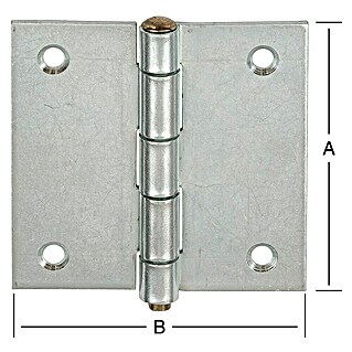 Stabilit Bisagra (L x An: 50 x 50 mm, Zincado)