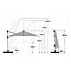 Suncomfort Ampelschirm Varioflex Solar (Light Taupe, Bespannungsmaß (L x B): 300 x 300 cm) | BAUHAUS