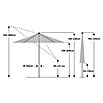 Suncomfort Marktschirm rund Pop Up (Steingrau, Durchmesser Bespannung: 250 cm) | BAUHAUS