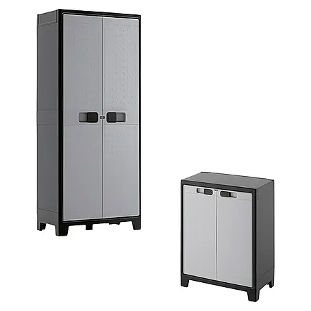 Regalux Space Line Armario multiusos de plástico  Alto + Bajo