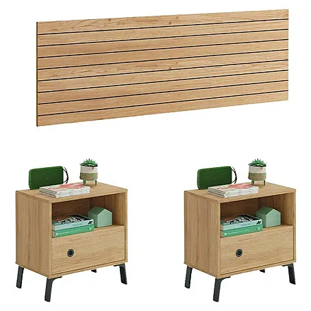 Muebles Pitarch Camila Cabecero de cama con mesitas