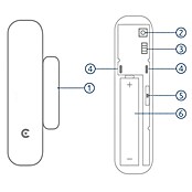 Clarer Fenster- & Türsensor S03 (Passend für: Clarer Alarmanlage C3, Reichweite ca.: 100 m, Funk)