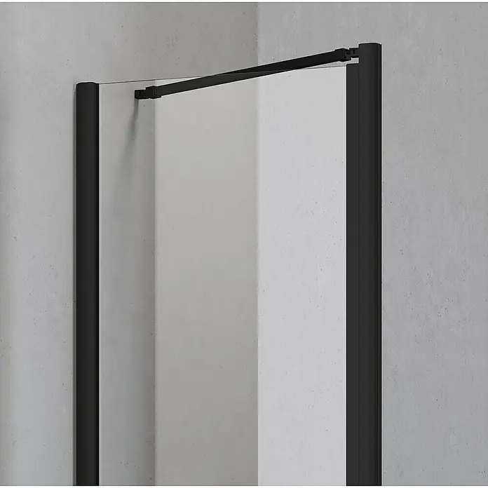 Camargue Vario Duschwand-Seitenteil B15 - B x H: 40 x 191,5 cm, Beschichtet, Schwarz - Schwarze Duschwand mit klaren Linien und minimalistischem Design. Ideal für moderne Badezimmer, die Wert auf Stil und Funktionalität legen.