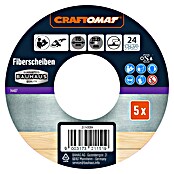 Craftomat Brusna ploča od vlakana  (Promjer: 115 mm, Granulacija: 24, 5 Kom.) | BAUHAUS