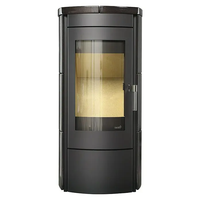 Hark Kaminofen Tiamo Ex - 6 kW, Raumheizvermögen: 165 m³, Material Verkleidung: Keramik, Schwarz - Elegantes Kaminofen-Design in Anthrazit mit großzügiger Sichtscheibe, das Wärme und Stil in jeden Raum bringt.
