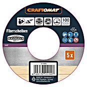 Craftomat Brusna ploča od vlakana  (Promjer: 115 mm, Granulacija: 100, 5 Kom.) | BAUHAUS