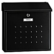 Arregui Premium Buzón de pared E5614 (L x An x Al: 100 x 360 x 370 mm, Negro, Acero, Tarjeta de identificación) | BAUHAUS