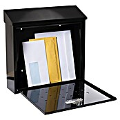 Arregui Premium Buzón de pared E5614 (L x An x Al: 100 x 360 x 370 mm, Negro, Acero, Tarjeta de identificación) | BAUHAUS