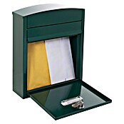 Arregui Compact Buzón de pared E-573 (L x An x Al: 24 x 9,5 x 28,5 cm, Verde, Acero inoxidable) | BAUHAUS