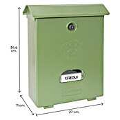 Arregui Classic Buzón de pared E-107 (L x An x Al: 27 x 11 x 34,6 cm, Verde, Plástico) | BAUHAUS