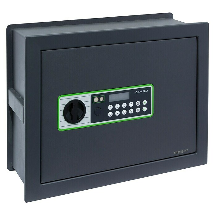 Arregui Caja fuerte empotrable Supra (L x An x Al: 25 x 42 x 32 cm, Negro/Verde, 11 l) | BAUHAUS