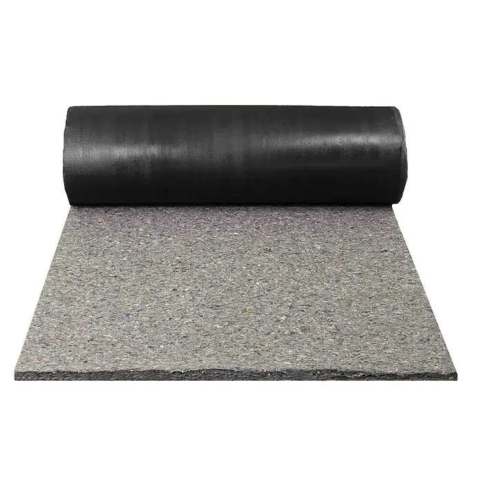 Bur2000 Placa absorbente acústica Noise 35 R - 6 m x 1 m x 18 mm, Espuma viscoelástica - Alfombra enrollada de fieltro insonorizante en gris y negro. Ideal para el aislamiento acústico bajo laminado, parquet o moqueta.