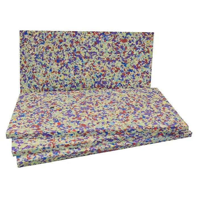 Bur2000 Placa aislante multiuso - L x An x Al: 2 m x 1 m x 4 cm, Densidad aparente: 80 kg/m³ - Alfombras de espuma reciclada de colores, ideales para tapicería y aplicaciones insonorizantes. Opción de producto versátil y sostenible.