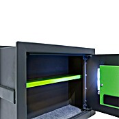 Arregui Caja fuerte empotrable Supra (L x An x Al: 25 x 42 x 32 cm, Negro/Verde, 11 l) | BAUHAUS