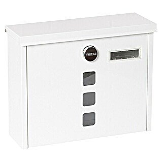 Arregui Buzón de correo Chance (L x An x Al: 100 x 312 x 245 mm, Acero, Blanco)