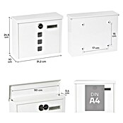 Arregui Buzón de correo Chance (L x An x Al: 100 x 312 x 245 mm, Acero, Blanco) | BAUHAUS