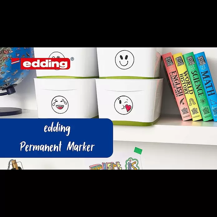 Edding Permanentmarker 3000Strichstärke: 1,5 mm - 3 mm, Schwarz/Rot/Blau/Grün, 4 -tlg. Product