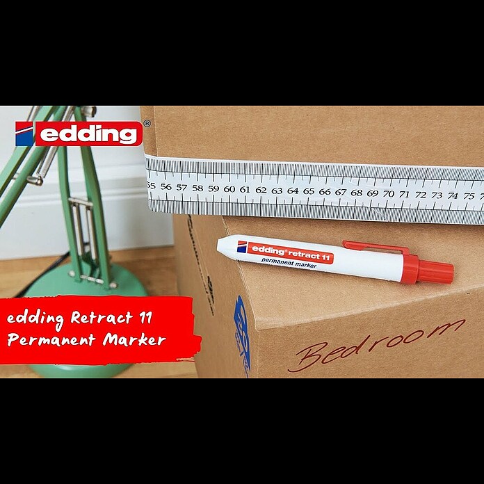 Edding Marker Retract 11  (Širina linije: 1,5 mm - 3 mm, Crne boje) | BAUHAUS