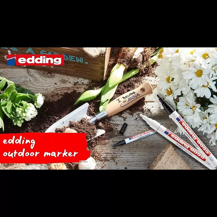 Edding Outdoormarker 8055 - Strichstärke: 1 mm, Weiß - edding 8055 Outdoormarker