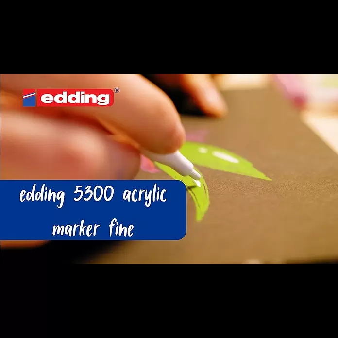 Edding Marker 5300Anthrazit matt, Strichstärke: 1 mm - 2 mm - edding 5300 acrylic marker fine