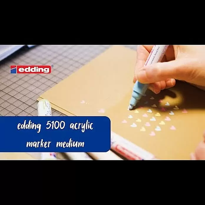 Edding Marker 5100 - Schokoladenbraun matt, Strichstärke: 2 mm - 3 mm - edding 5100 Acrylic Marker medium